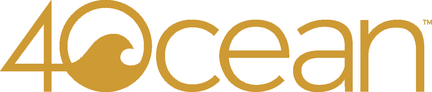 The official logo for 4ocean, a global ocean cleanup company, proudly partnered with Catawba Island Jewelers in Port Clinton to support the clean ocean movement.